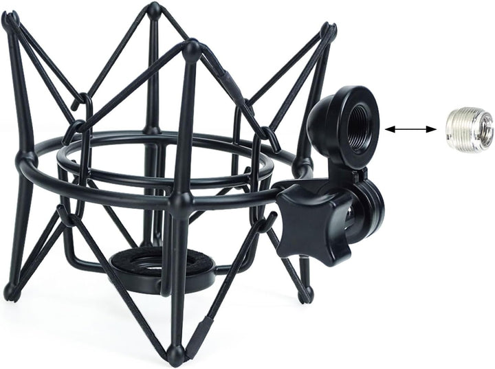 keepdrum MS090B Multispinne Mikrofonspinne für verschiedene Mikrofone Schwarz, Schwarz