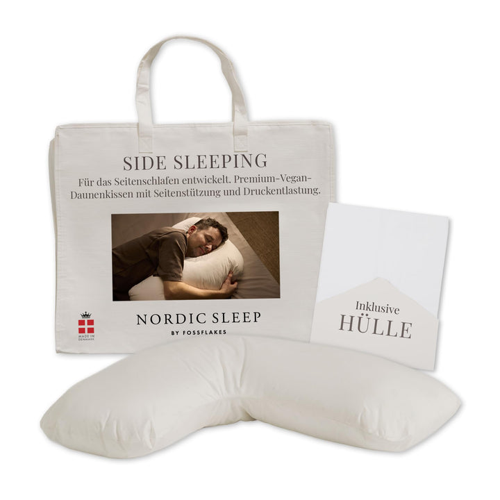 FOSSFLAKES Nordic Sleep by Seitenschläfer Kissen - Seitenschläferkissen für Komfort und Zusätzliche