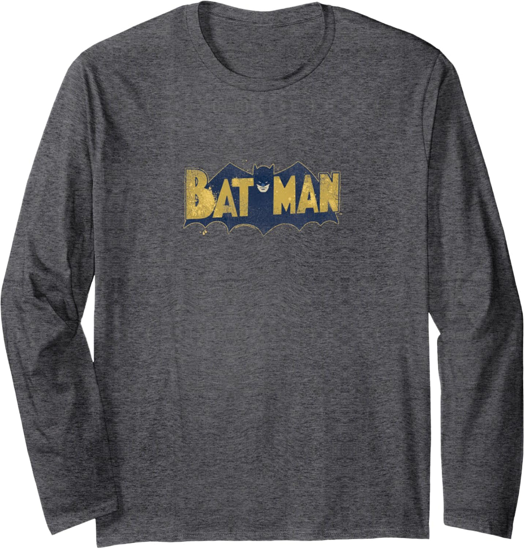Batman Vintage Logo Splatter Langarmshirt