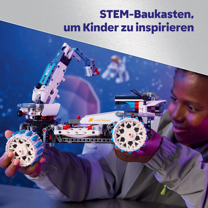 LEGO Technic Lunar Outpost Mondrover-Raumfahrzeug - Interaktives Spielzeug - Kran und Sonnenkollekto