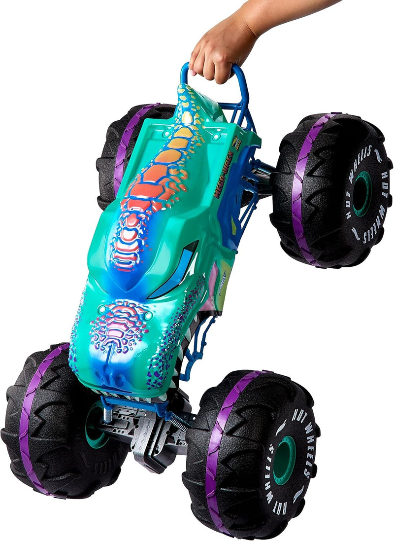 Hot Wheels Monster Trucks Ferngesteuertes Auto, Mega-Wrex im Massstab 1:6, extragrosser Ferngesteuer