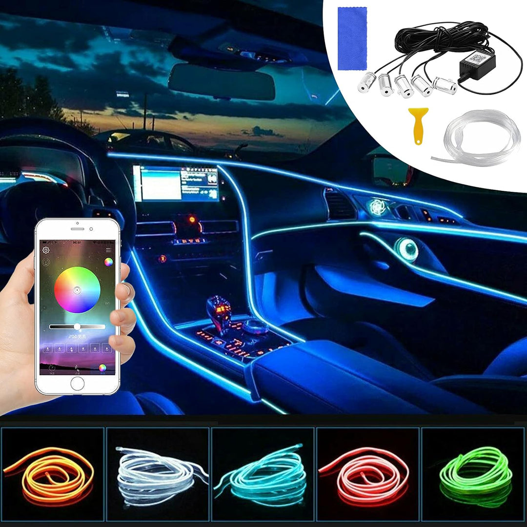ConBlom LED Innenbeleuchtung Auto Strip, 16 Millionen Farben 5 in 1 LED Auto LED Strip, Wasserdicht