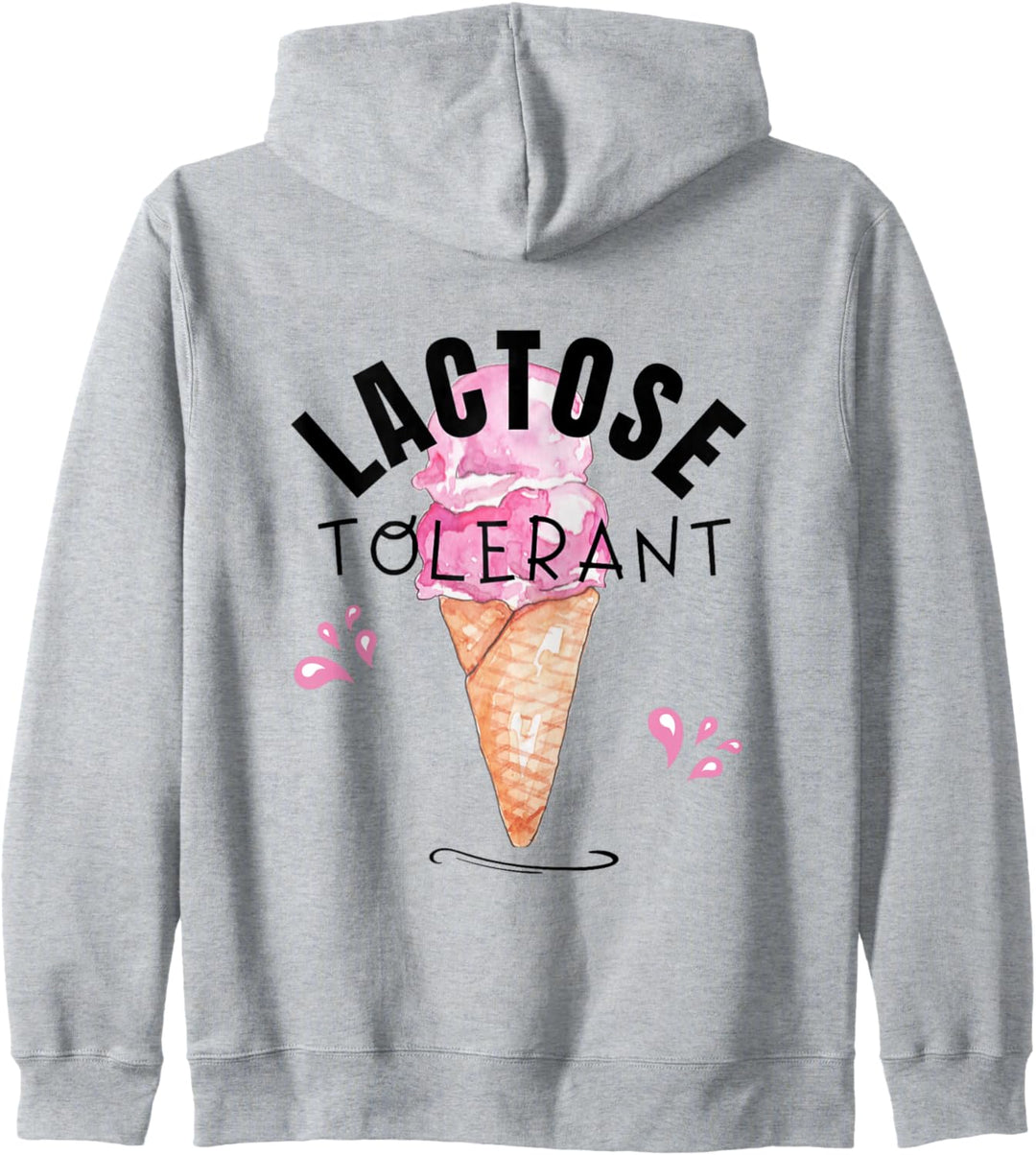 LACTOSE TOLERANT - Ich toleriere Laktose Milch und Molkerei Kapuzenjacke