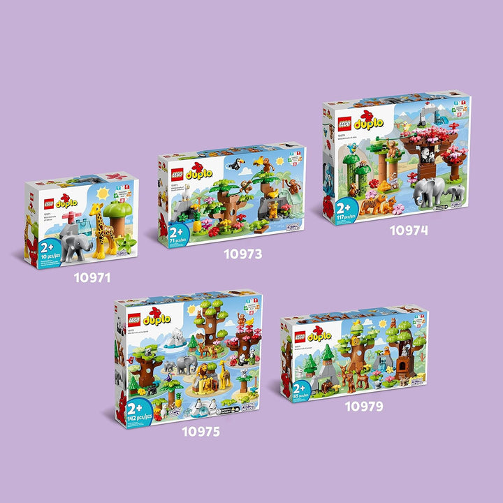 LEGO DUPLO Wilde Tiere Afrikas, Lernspielzeug für Jungen und Mädchen ab 2 Jahre, Spielzeug-Set für K