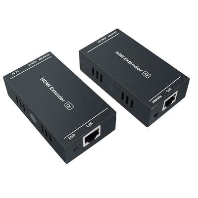 HDMI Extender Low Latency 165ft/40m, Over Single Cat5e/6 RJ45 Cable Full HD 1080P Support 3D EDID, L