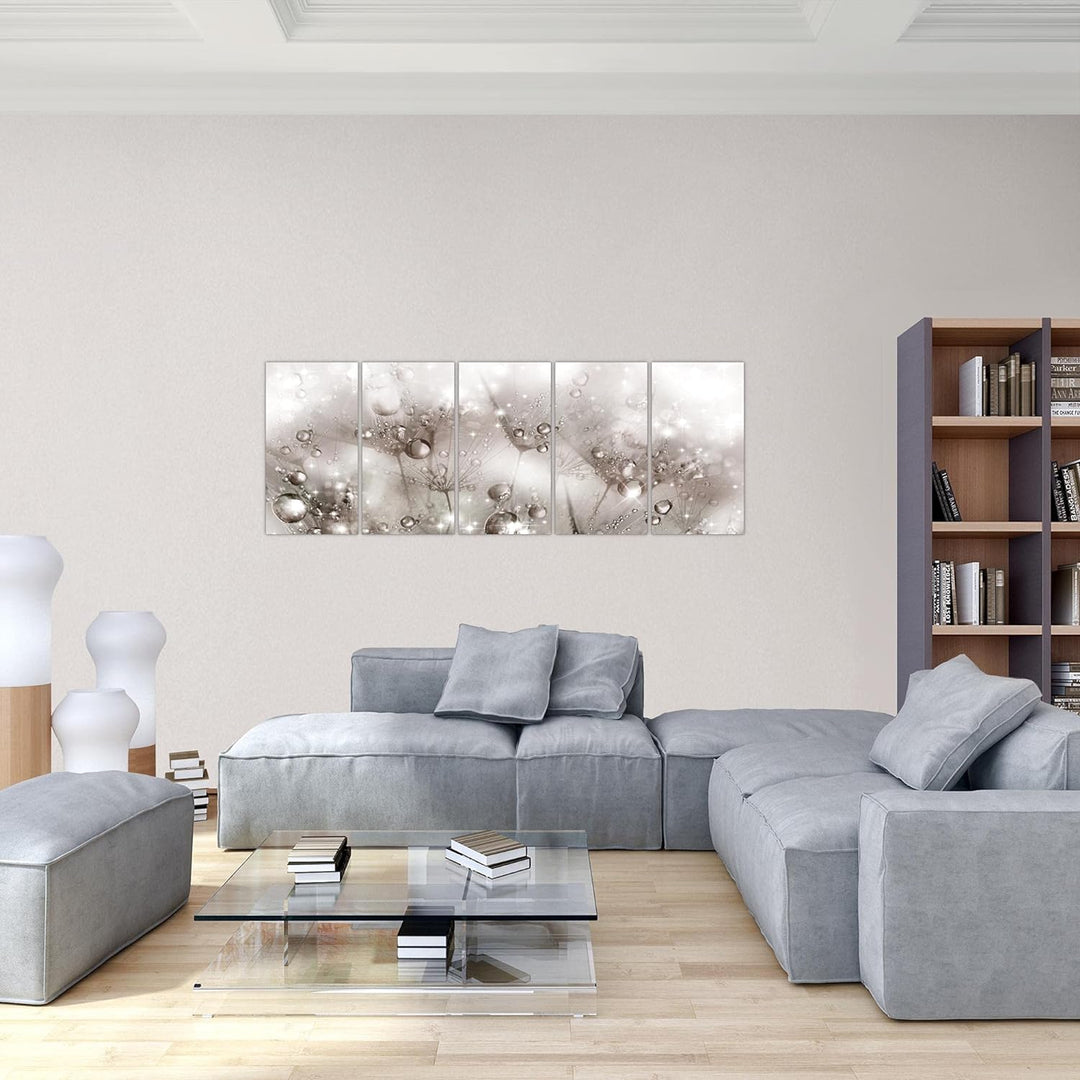 Runa Art Bild Pusteblume Wandbilder auf Vlies Leinwand 5 Teilig Wanddekoration Wohnzimmer Schlafzimm