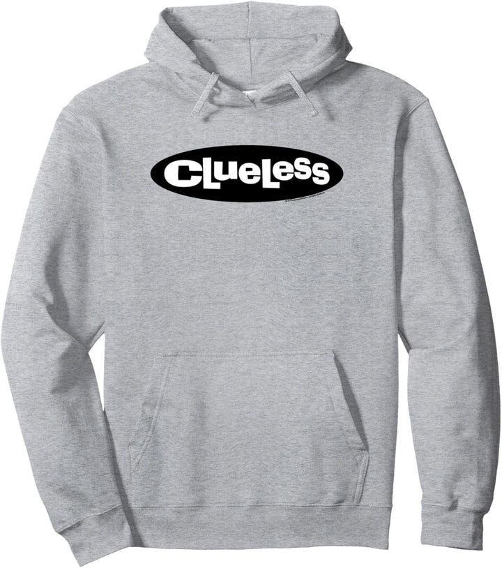Clueless Logo Black Circle White Letters Pullover Hoodie