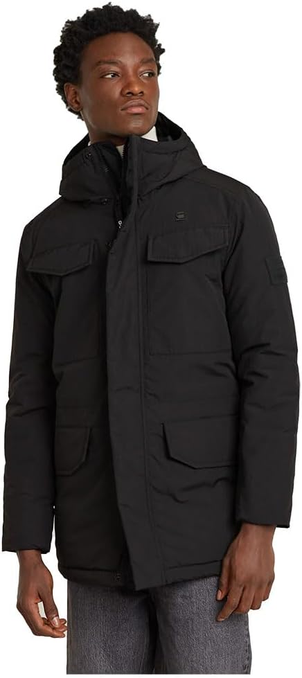 G-STAR Herren Vodan Padded Hooded Parka XS Schwarz (dk black D25381-D419-6484), XS Schwarz (dk black