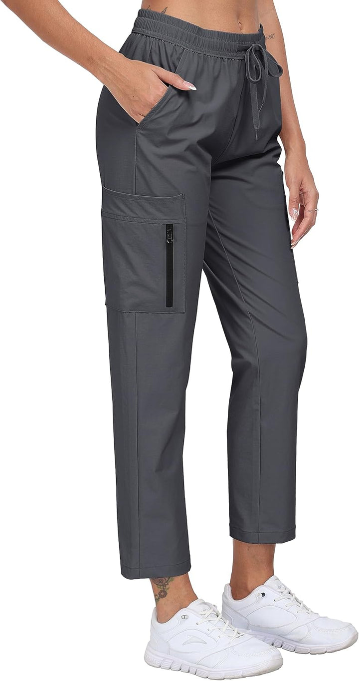 MoFiz Damen Cargohose Leichte Wanderhose Atmungsaktiv Trekkinghose Workout Casual Outdoorhose L Dunk