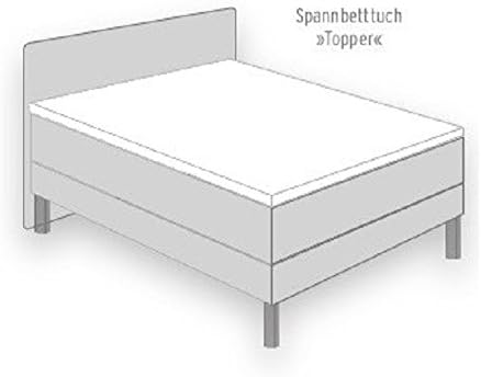 ESTELLA Topper-Spannbetttuch Zwirnjersey | Terracotta | 100x200 cm | passend für Topperhöhen von 7-1