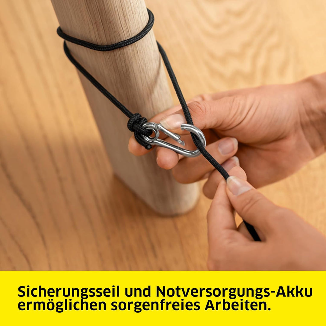 Karcher Fensterputzroboter RCW 2 Extra+, automatische Fensterreinigung, mit Sicherungsseil und Notve