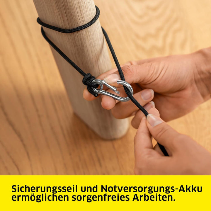 Karcher Fensterputzroboter RCW 2 Extra+, automatische Fensterreinigung, mit Sicherungsseil und Notve