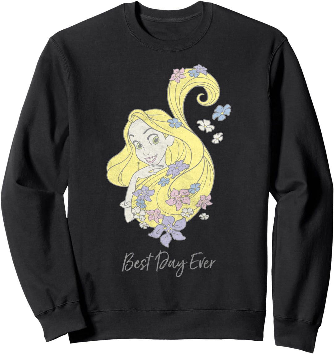 Disney Tangled Rapunzel Best Day Ever Floral Portrait Sweatshirt