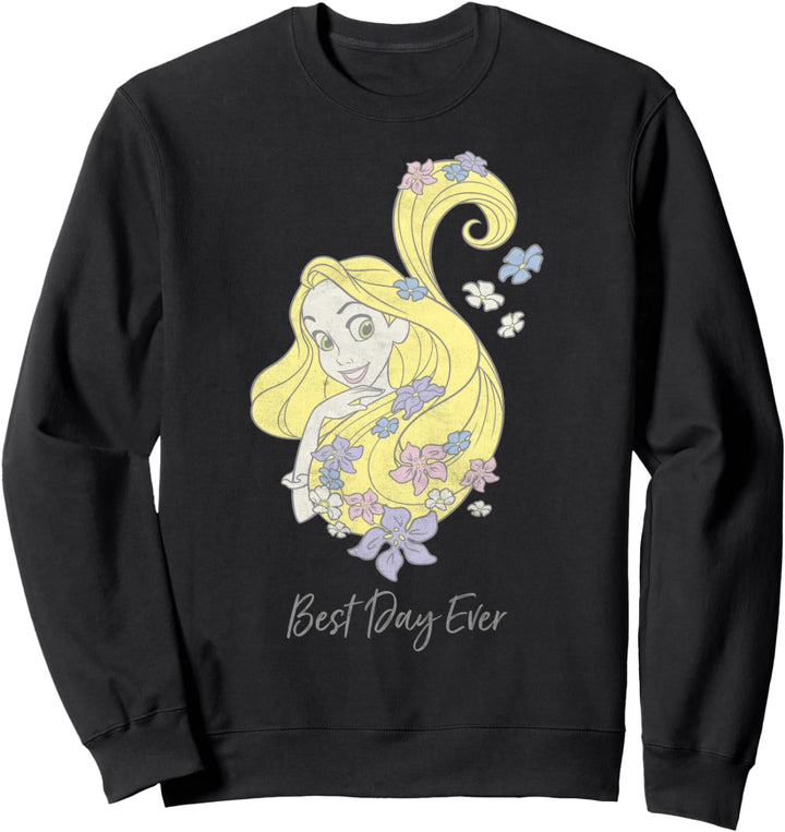 Disney Tangled Rapunzel Best Day Ever Floral Portrait Sweatshirt