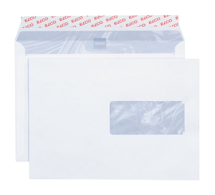 Elco 62896 Briefumschläge mit Fenster, Format C5, Weiss, 500 Stück Einzigartig, Einzigartig