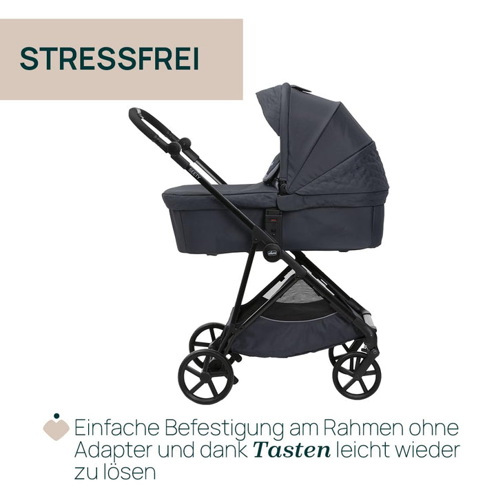 Chicco Seety Tragewanne, geräumig und gepolstert für den Kinderwagen Seety, ohne Adapter zu befestig