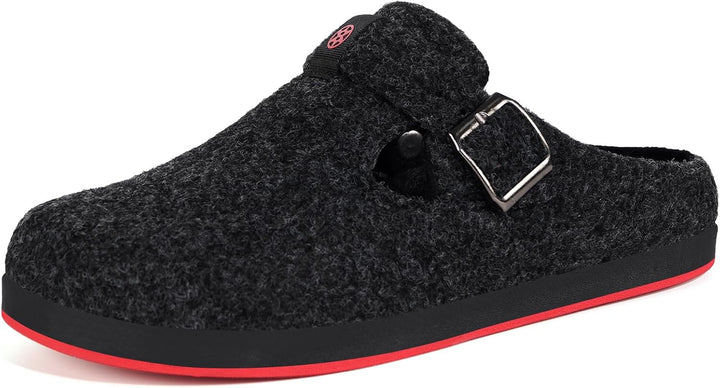Sisttke Hausschuhe Damen Herren Filzpantoffeln Unisex Winter Geschlossen Pantoffeln mit Wechselfussb
