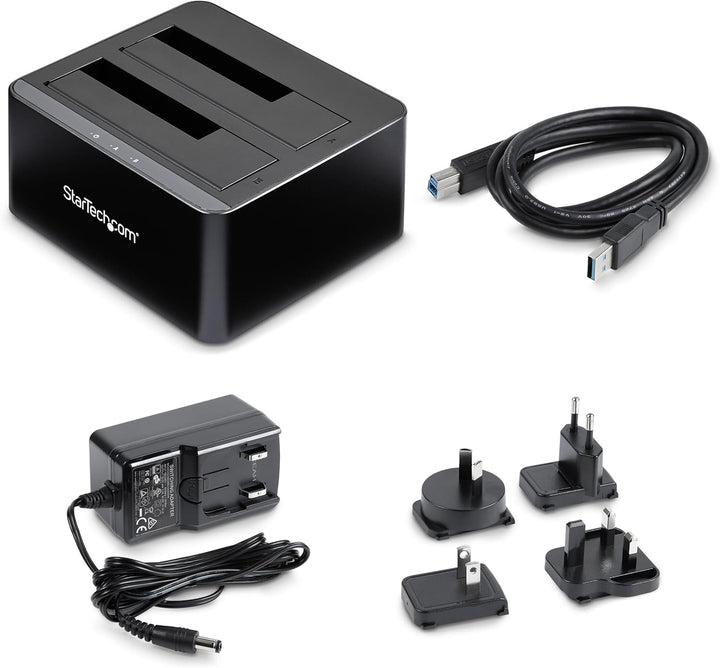 StarTech.com SATA Festplatten Dockingstation für 2x 2,5/3,5" SATA SSDs/HDDs - USB 3.0 - HDD Docking