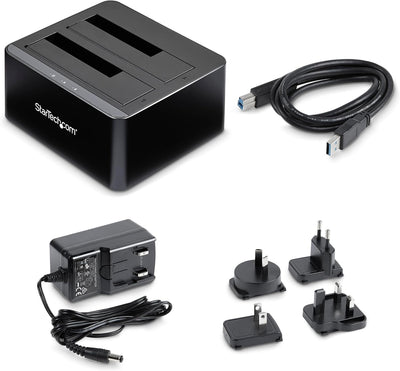 StarTech.com SATA Festplatten Dockingstation für 2x 2,5/3,5" SATA SSDs/HDDs - USB 3.0 - HDD Docking