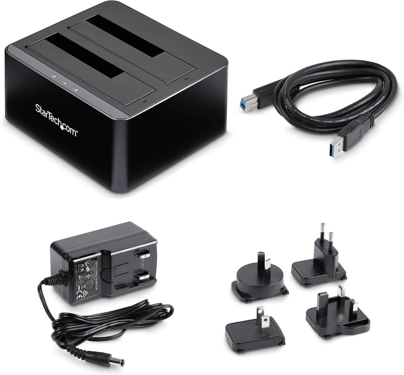 StarTech.com SATA Festplatten Dockingstation für 2x 2,5/3,5" SATA SSDs/HDDs - USB 3.0 - HDD Docking