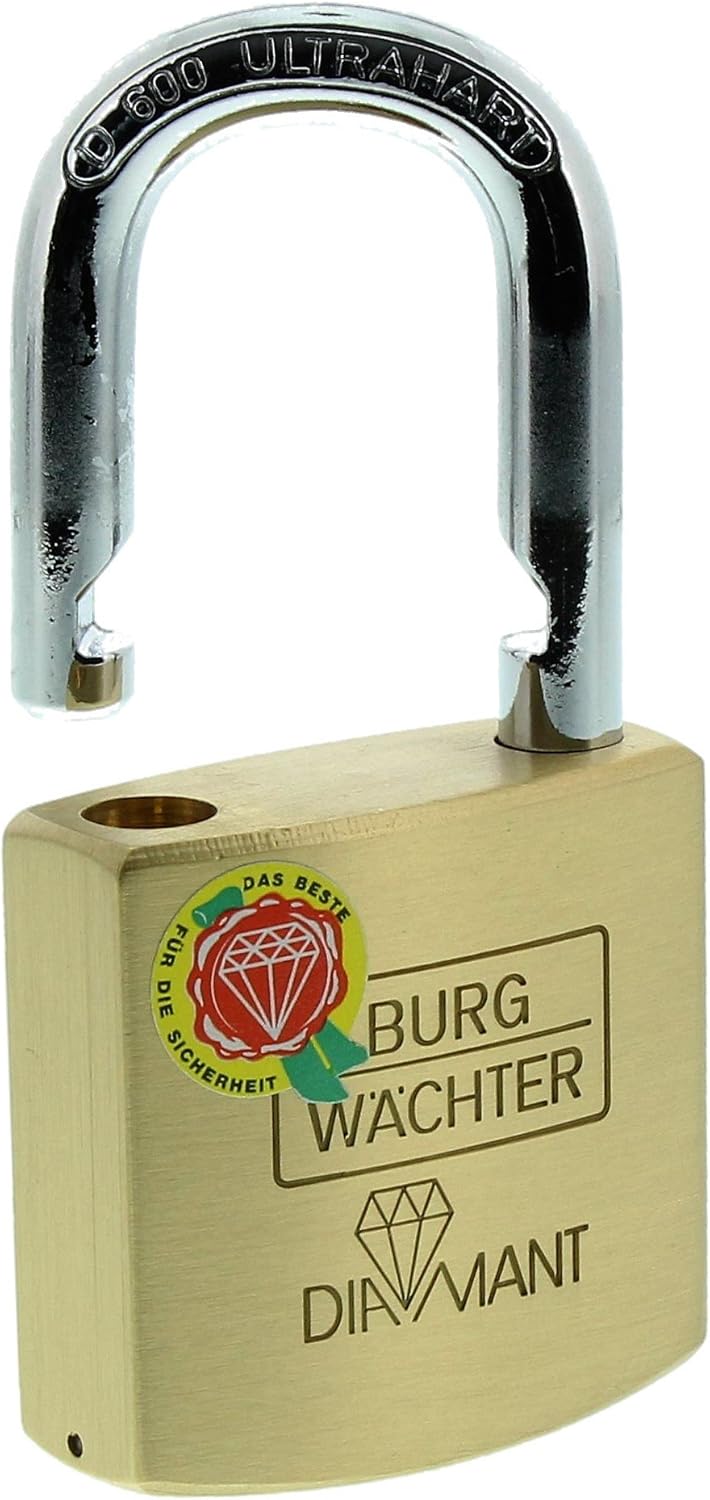 Burg-Wächter Vorhängeschloss, Diamant D 600 40 SB, inkl. 2 Schlüssel, Bügelstärke: 7,5 mm 17.80 mm M
