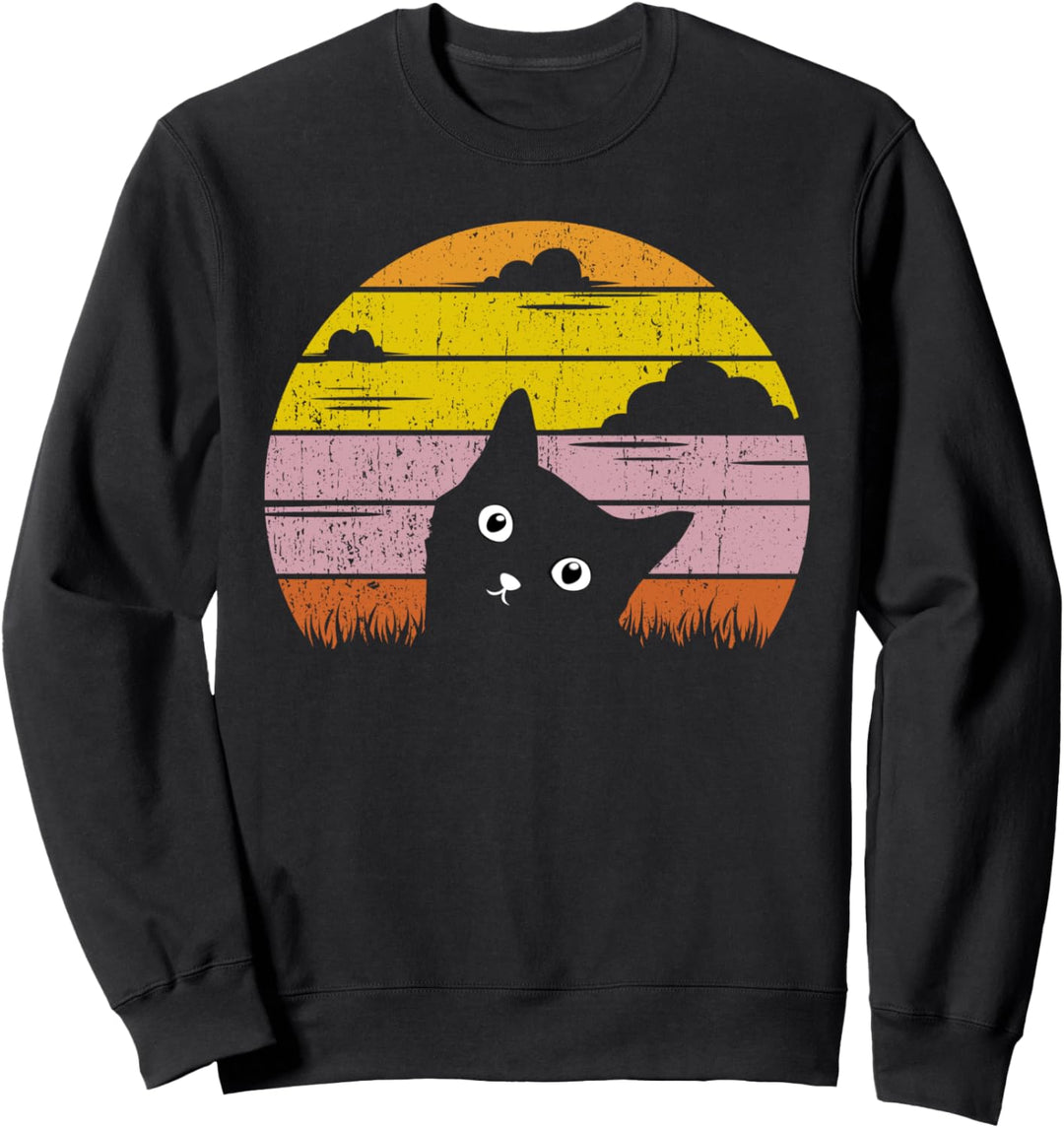 Katzen Damen Herren Männer Frauen Miau Katze Motiv Geschenk Sweatshirt