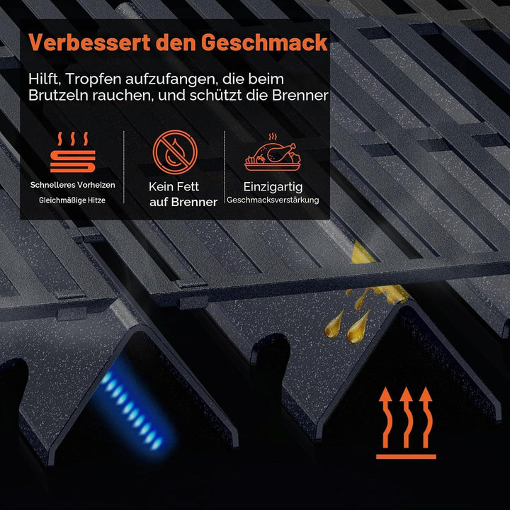 QuliMetal Aromaschienen für Weber Genesis II/LX 300, passend für Genesis II E310, II E315, II E335 (