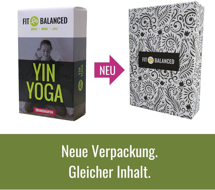 FIT BALANCED Yin Yoga Übungskarten, sanftes Yoga, für Anfänger und Fortgeschrittene, mit 70 Yogaübun