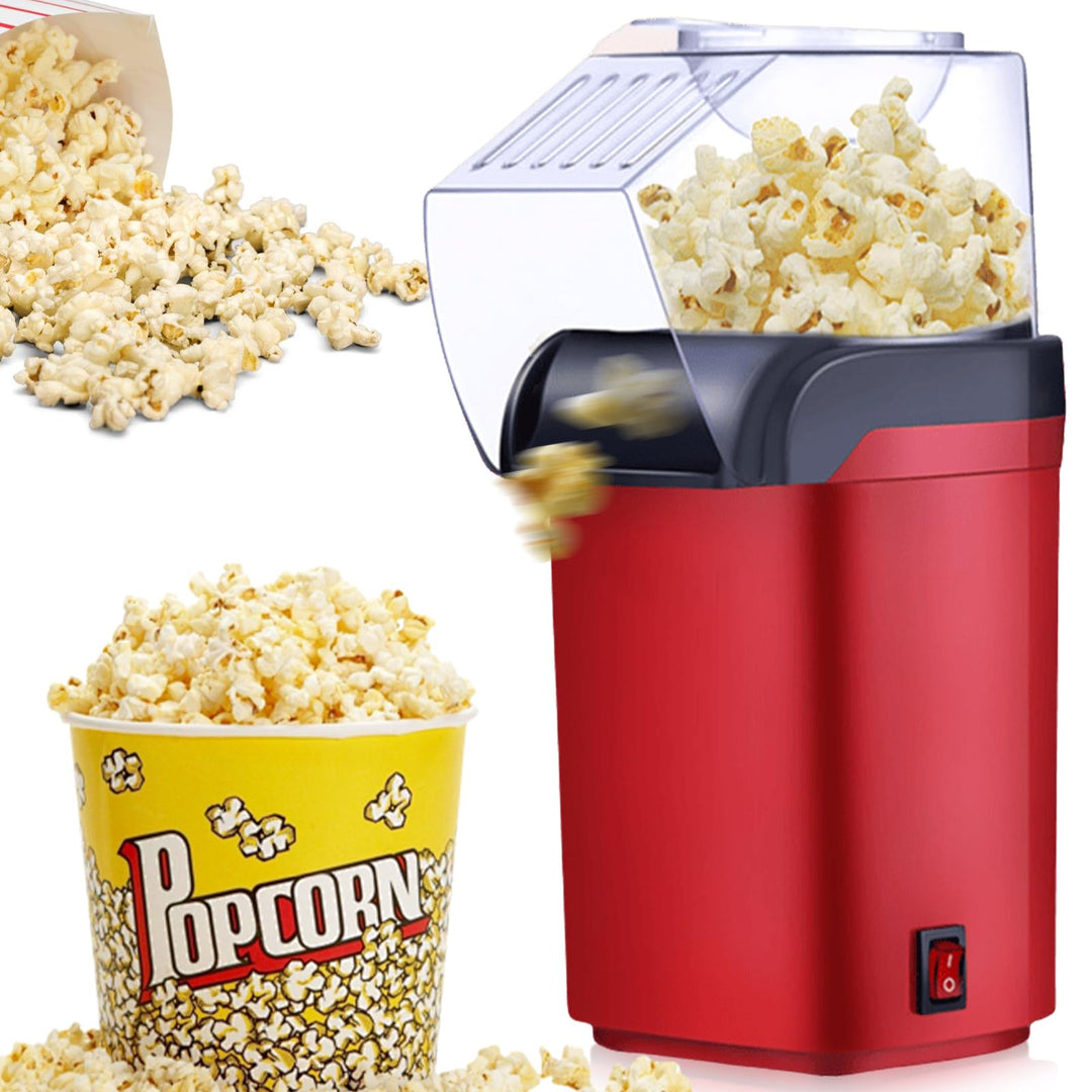Popcornmaschine Heissluft 1200W, Fettfrei Popcorn Maker ohne Öl, Schnelles Popcorn in 2-3 Minuten, O