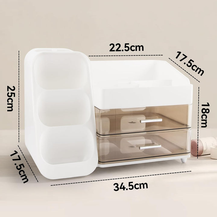 Afeeler Make Up Kosmetik Organizer mit Schubladen, Pinsel Organizer, Multifunktion Schminktisch Orga