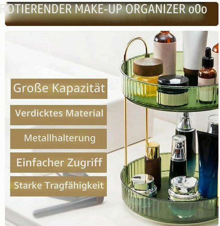 Make Up Organizer 360° Drehbar Schminktisch Organizer Kosmetik Organizer für Kosmetik Skincare Parfü