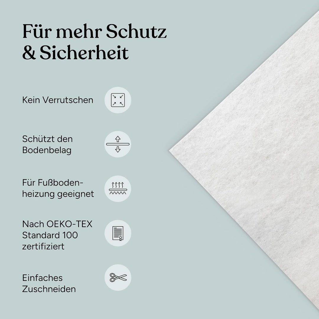 Ehrenkind® Vlies Teppichunterlage | Anti-Rutsch Unterlage | geeignet für Krabbelmatten Made in Germa