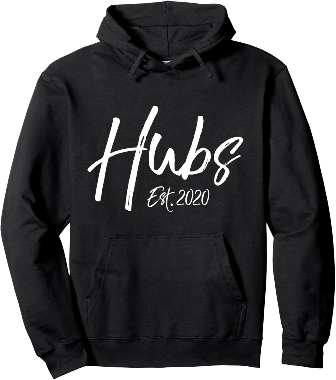 Matching Cute New Husband Gift from Wife Fun Hubs Est. 2020 Pullover Hoodie