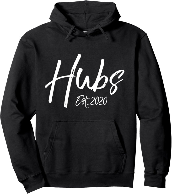Matching Cute New Husband Gift from Wife Fun Hubs Est. 2020 Pullover Hoodie
