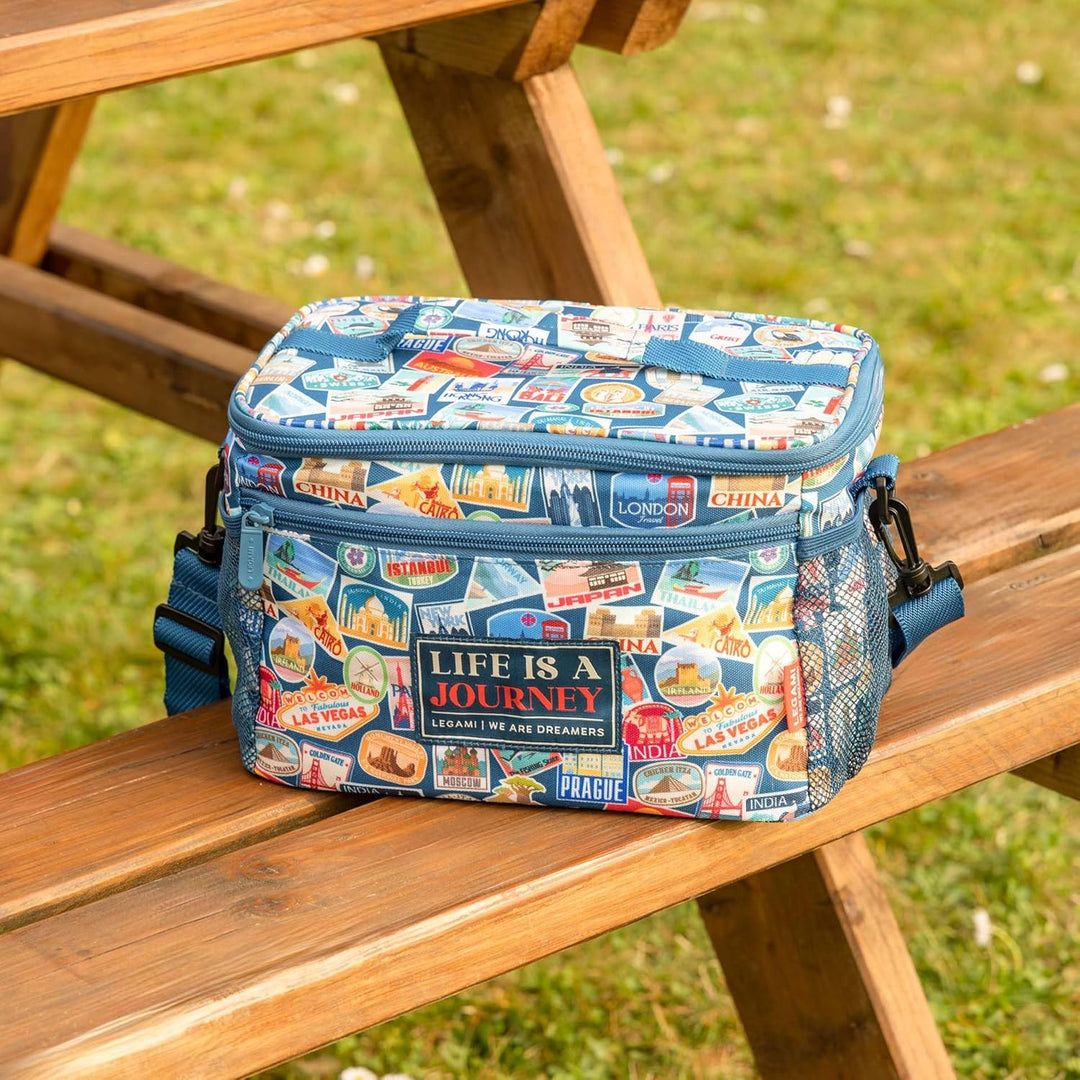 Legami - Lunchbag für das Mittagessen, Thema Travel Stickers, Lunchbag für das Mittagessen, grosses