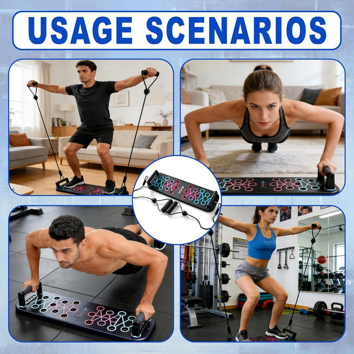 Premium Liegestützbrett Set 2025 – Innovatives 12-in-1 Push Up Board,Liegestütze Brett Faltbares mit