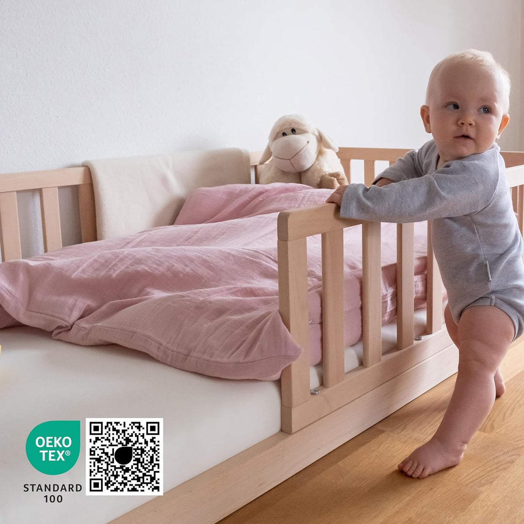 Ehrenkind® Spannbettlaken für Babybett Kinderbett | 100% Bio-Baumwolle Spannbettlaken 60x120 | Atmun