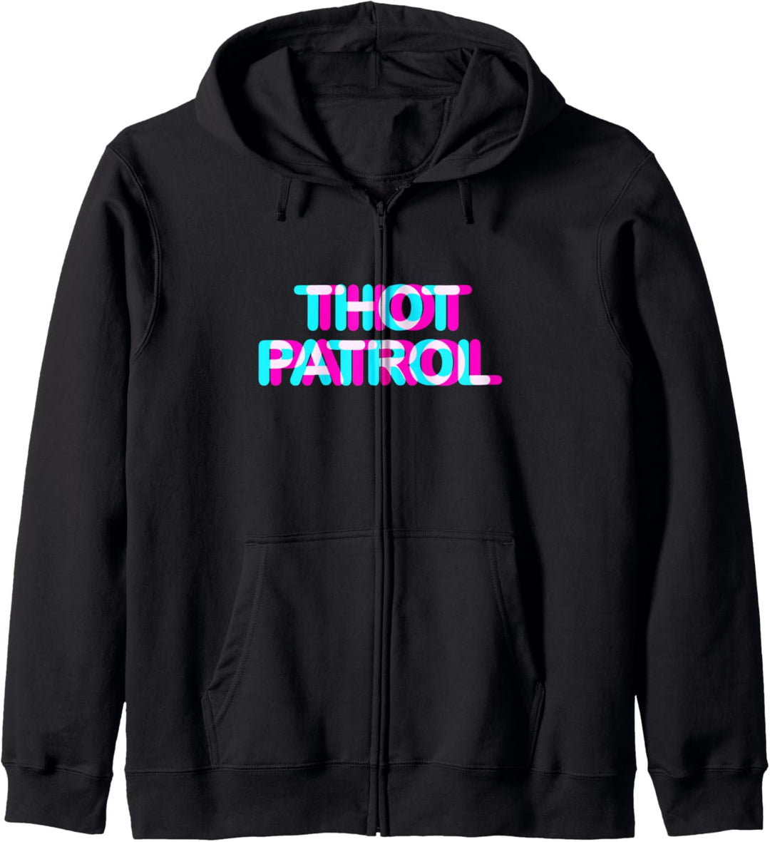 Thot Patrol Funny Meme Anaglyphen-Stil Kapuzenjacke