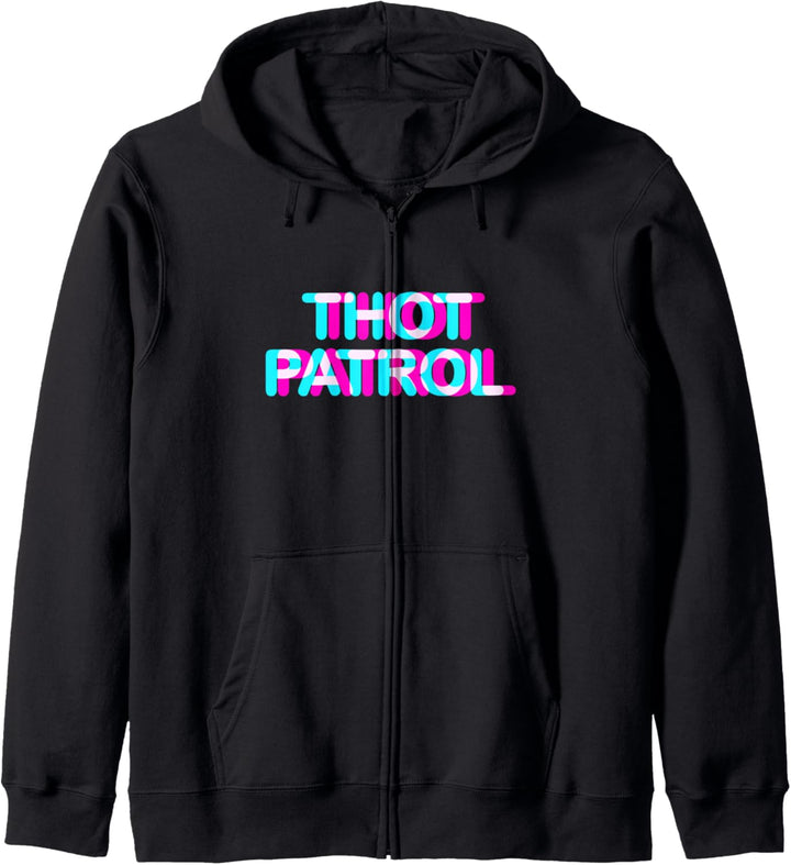 Thot Patrol Funny Meme Anaglyphen-Stil Kapuzenjacke