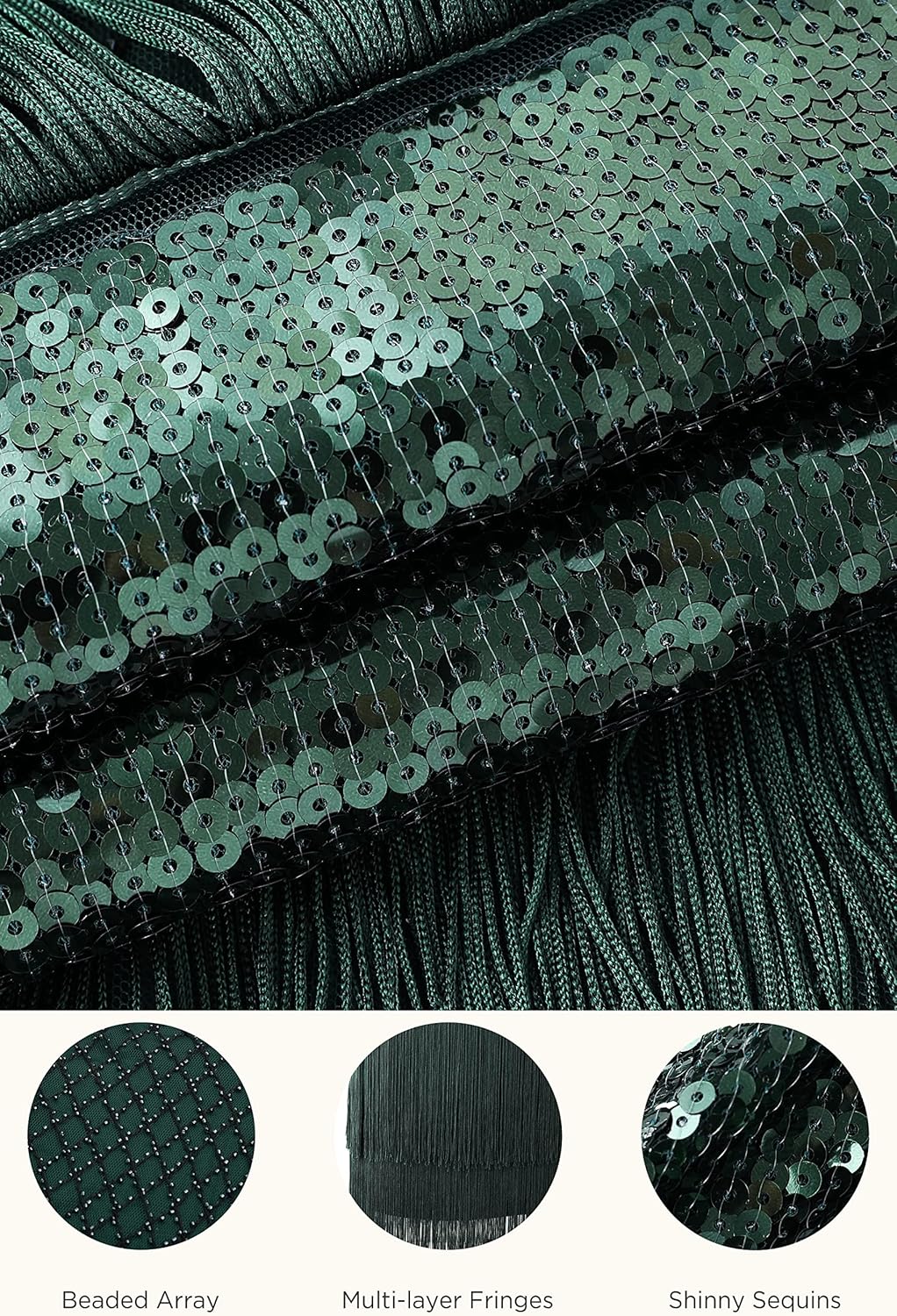 ArtiDeco 1920s Charleston Kleid Damen Knielang Cocotail Party Kleid 20er Jahre Flapper Damen Gatsby