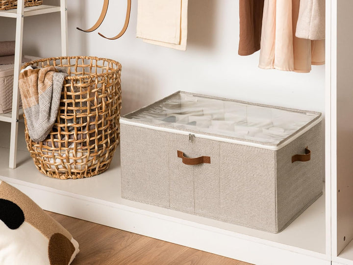 StorageWorks faltbarer Schuh Organizer für Schrank, Extragrosse Schuhaufbewahrungsbox für bis zu 24