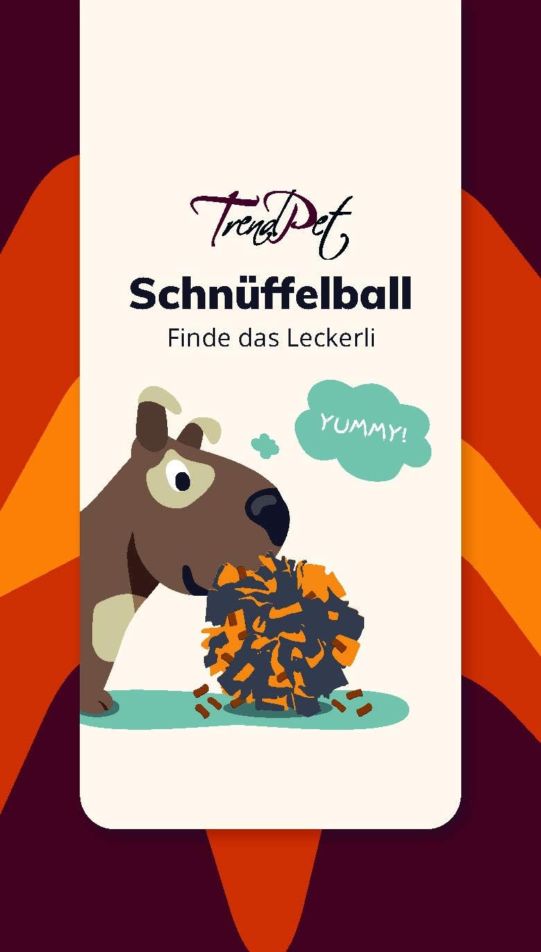 TrendPet Schnüffelball - 25cm Durchmesser, Aktivspielzeug für Hunde, Orange, Orange