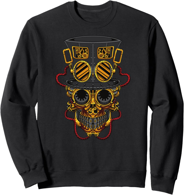 Steampunk Totenkopf Steampunk Mittelalter Schädel Sweatshirt