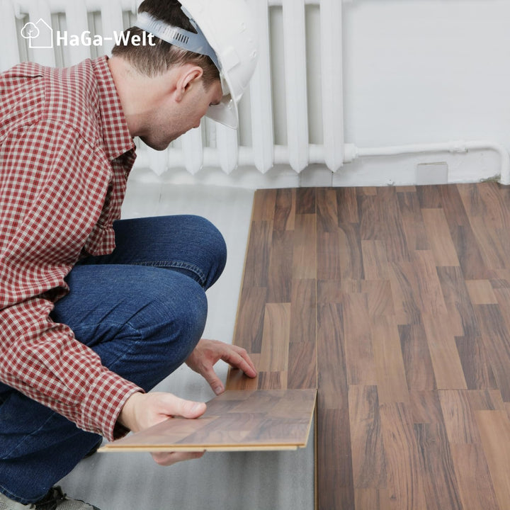 HaGa® Premium Trittschalldämmung 1,25m x 30m x 5mm für Laminat-, Vinyl- und Holzböden | Reduziert Sc