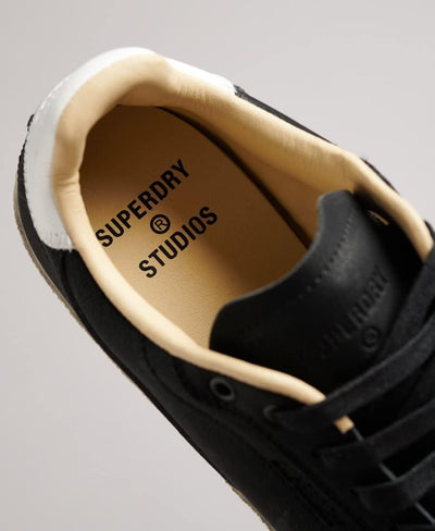 Superdry Herren Premium Sleek Trainer Sneaker 41 EU Schwarz, 41 EU Schwarz