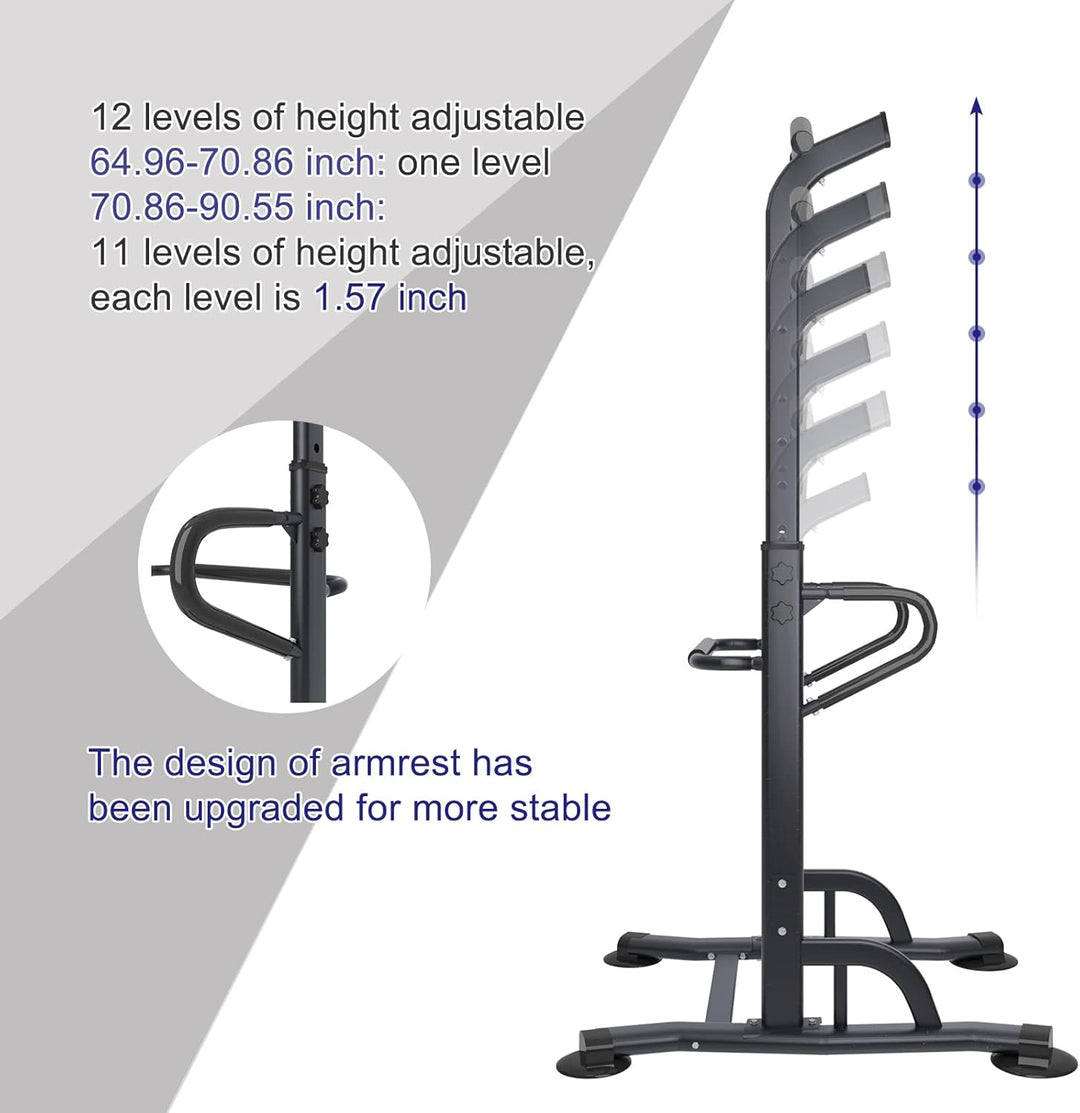 SogesGame Verstellbare Klimmzugstange Power Tower, Höhenverstellbarer Multi-Gym Power Tower Dip Stat