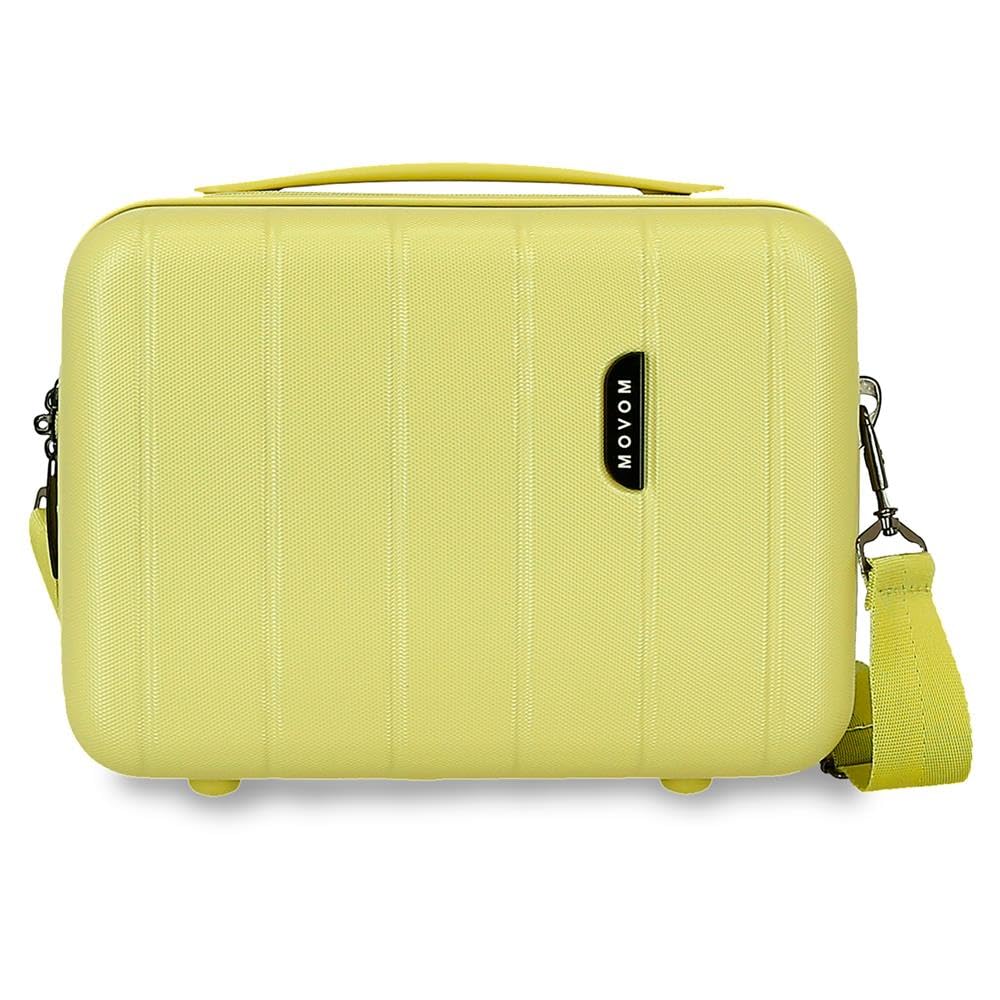 MOVOM Wood Trousse de Toilette cabine, bagage, intérieur à Deux compartiments, en ABS résistant et l