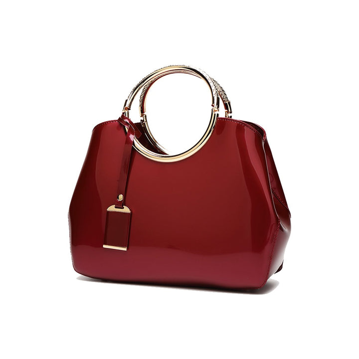 Coolives Damen Handtasche Tasche Henkeltasche aus PU-Lackleder Hochzeitstasche Schultertasche Umhäng