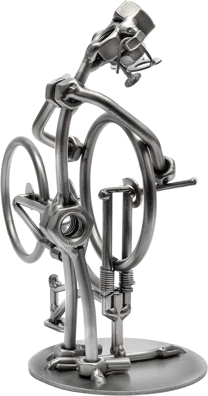STEEMO Schraubenmännchen Fahrrad Reparatur Geschenk Metall-Kunst Deko 21x9x18 cm