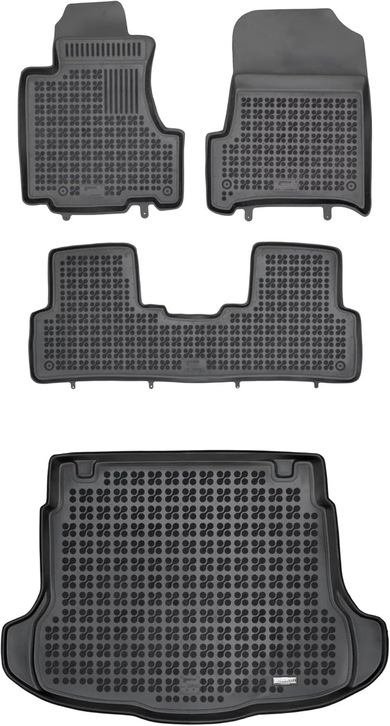 M MOTOS Satz Gummifussmatten und Kofferraummatten für Honda CR-V III 2006-2011 Verbessern Sie Ihren